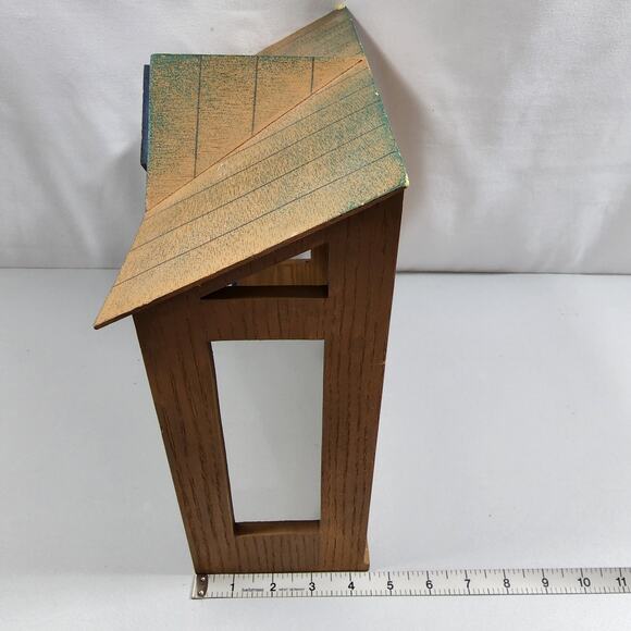 Jim Shore 2003 #113258 STABLE FOR A KING Blue Nativity Creche Stable By Enesco - Picture 13 of 13